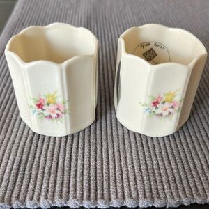 Donegal Irish Parian China napkin rings set of two, handcrafted in Ireland, NWT